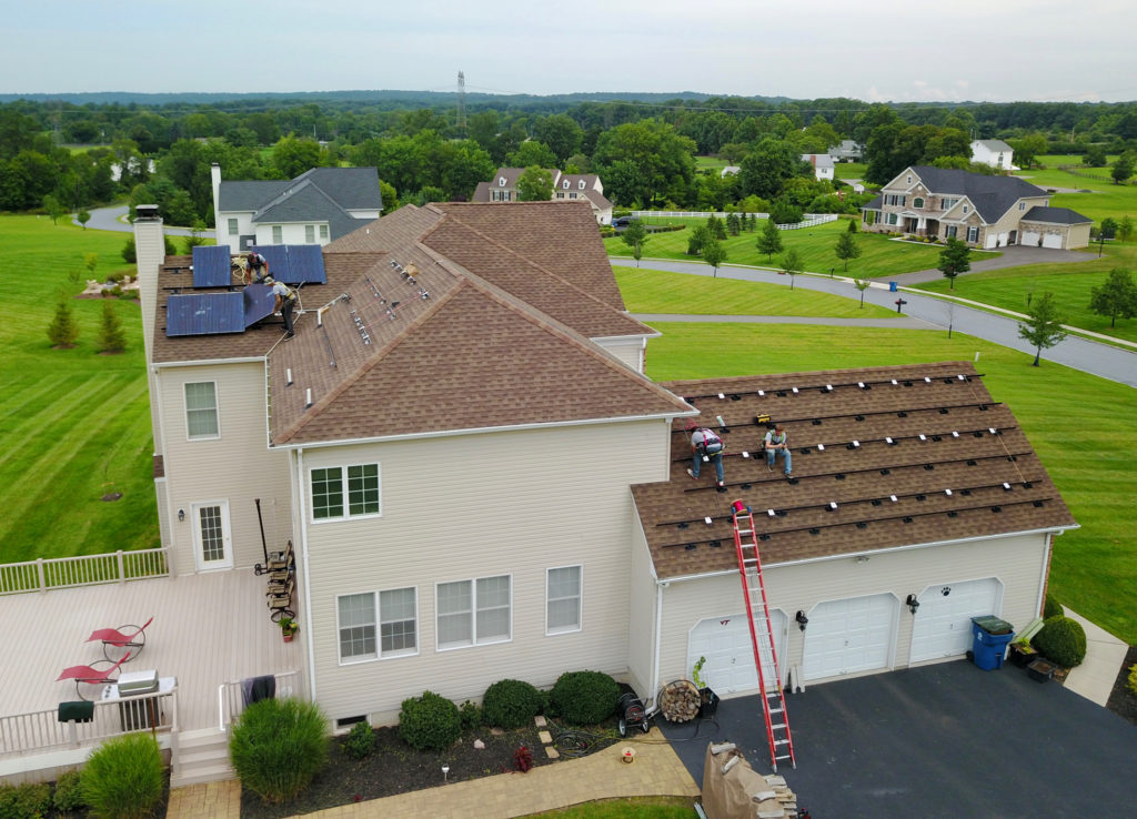 Installing solar panels 