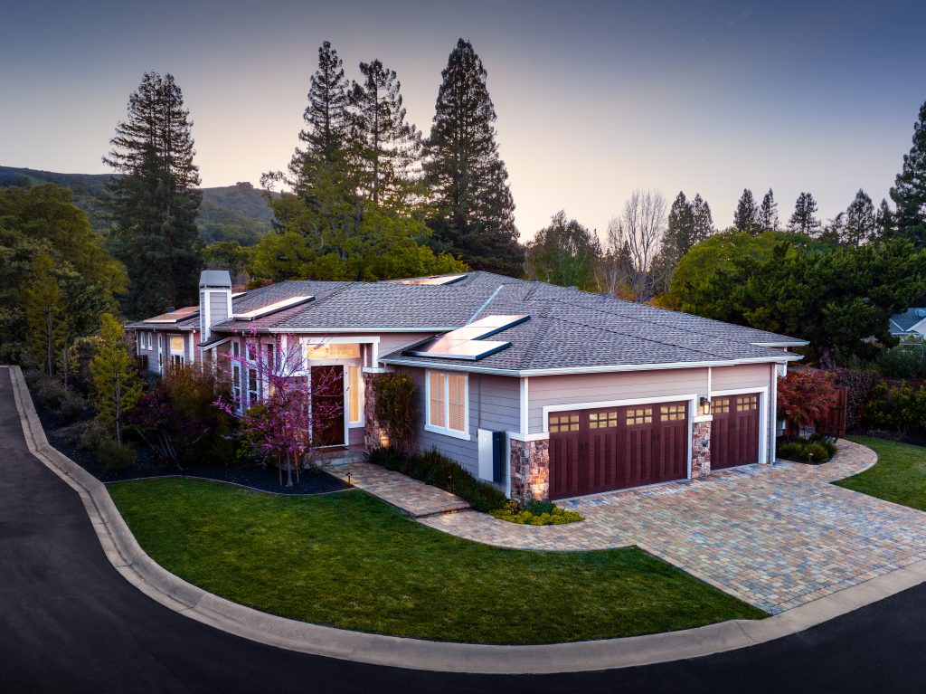 home with solar panel installation