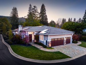 home with solar panel installation