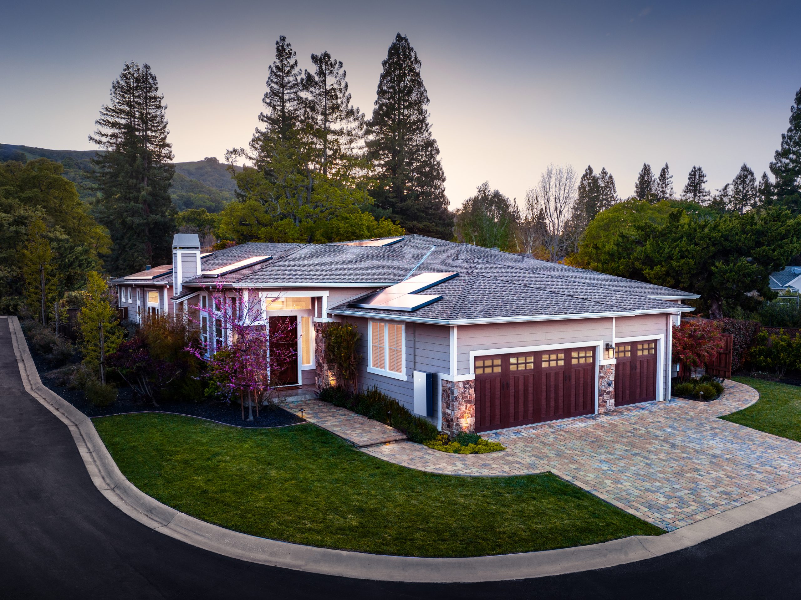 home with solar panel installation