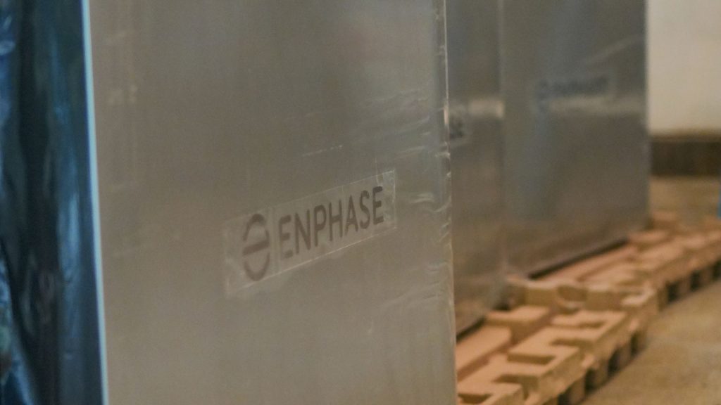Close-up of the new Enphase IQ Battery 10C in packaging, captured just before installation. Green Power Energy is among the first to deploy this next-gen solar storage solution in New Jersey.